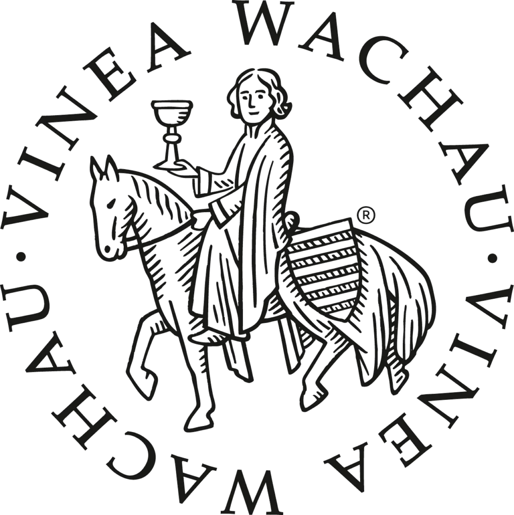Logo Vinea Wachau in schwarz vor transparenten HIntergrund.